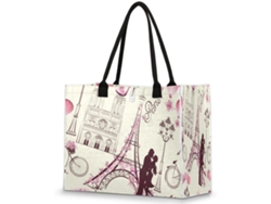 Bolso Grande Romántico Forma Torre Eiffel París Para Mujeres Niñas Bolso Hombro Compras Trabajo Gimnasio Or