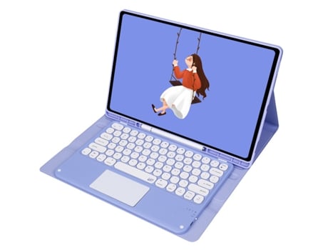 Carcasa Flip Cover y Teclado Bluetooth YIMGOTTA YM-T970C para Samsung Tab S7+ 12.4 T970/Samsung Tab S7 FE 12.4 T730/Samsung Tab S8+ 12.4 X800