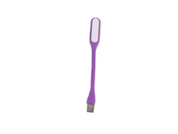 Luz De Lectura Led Usb Portátil De 5 V, Mini Luz Nocturna Púrpura Ajustable Para Portátil Y Batería Externa.