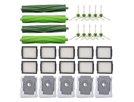 Kit de piezas de repuesto para aspiradora Irobot Roomba I7 I7 Plus, juego de cepillos de goma multisuperficie, filtros de alta eficiencia