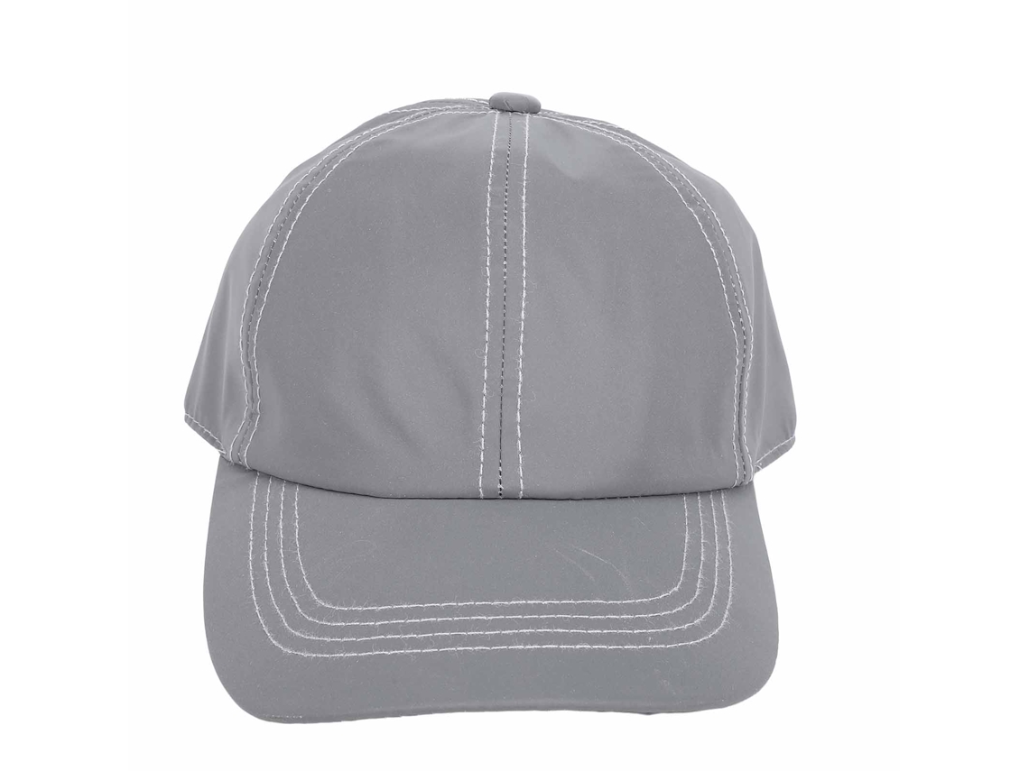 Elegante Gorra De Béisbol Reflectante De Algodón Gris Plateado Para Senderismo, Correr Y Uso Diario.