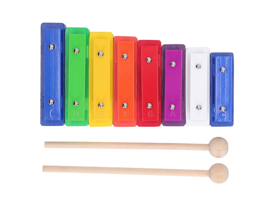 Ats-xilófono De 8 Notas Instrumento Percusivo Educatsivo Colorido Con 2 Mazos Para Niños Preescolares