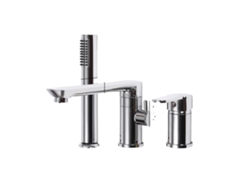 Grifo mezclador de baño, caño giratorio de 360°, ducha de mano incluida, plata OEM