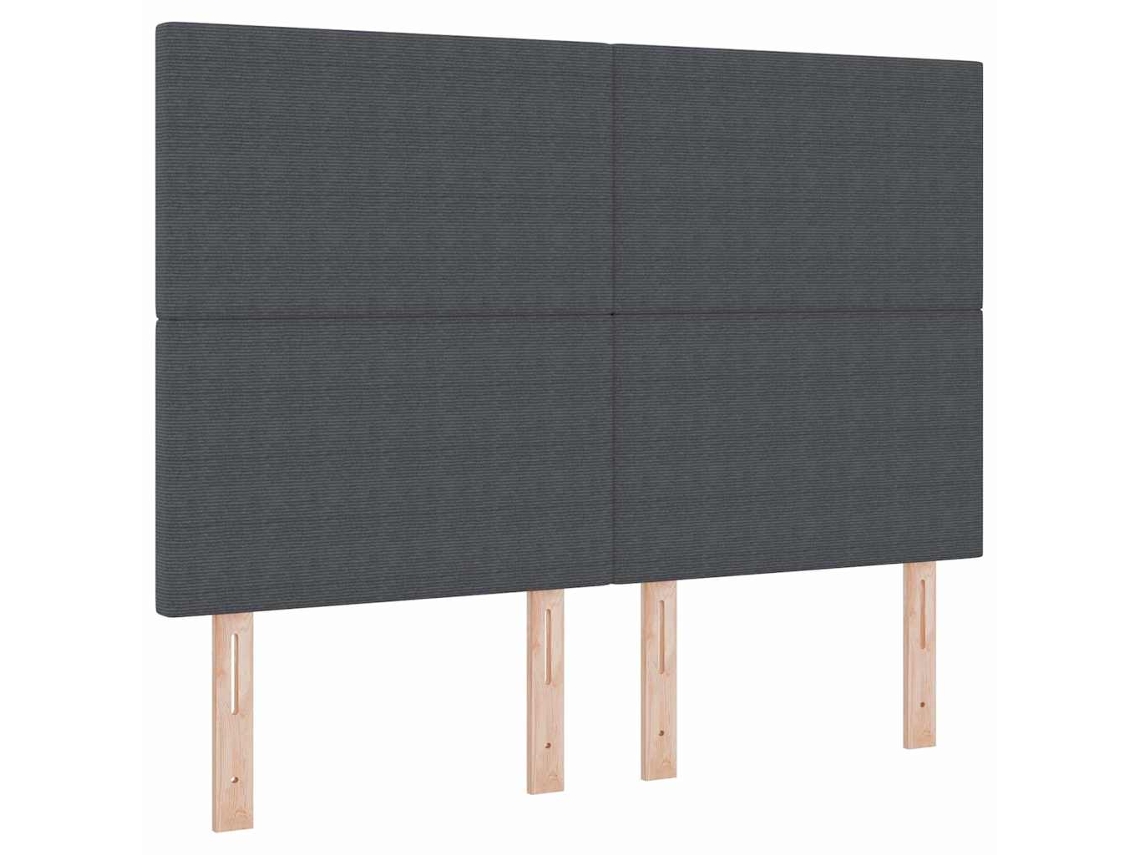 Maison Exclusive - Cabecero Gris Oscuro 160 Cm Tela De Pana