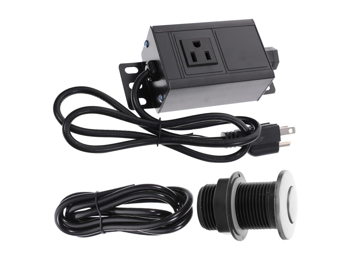 Kit Interruptor Aire Triturador Basura Botón Acero