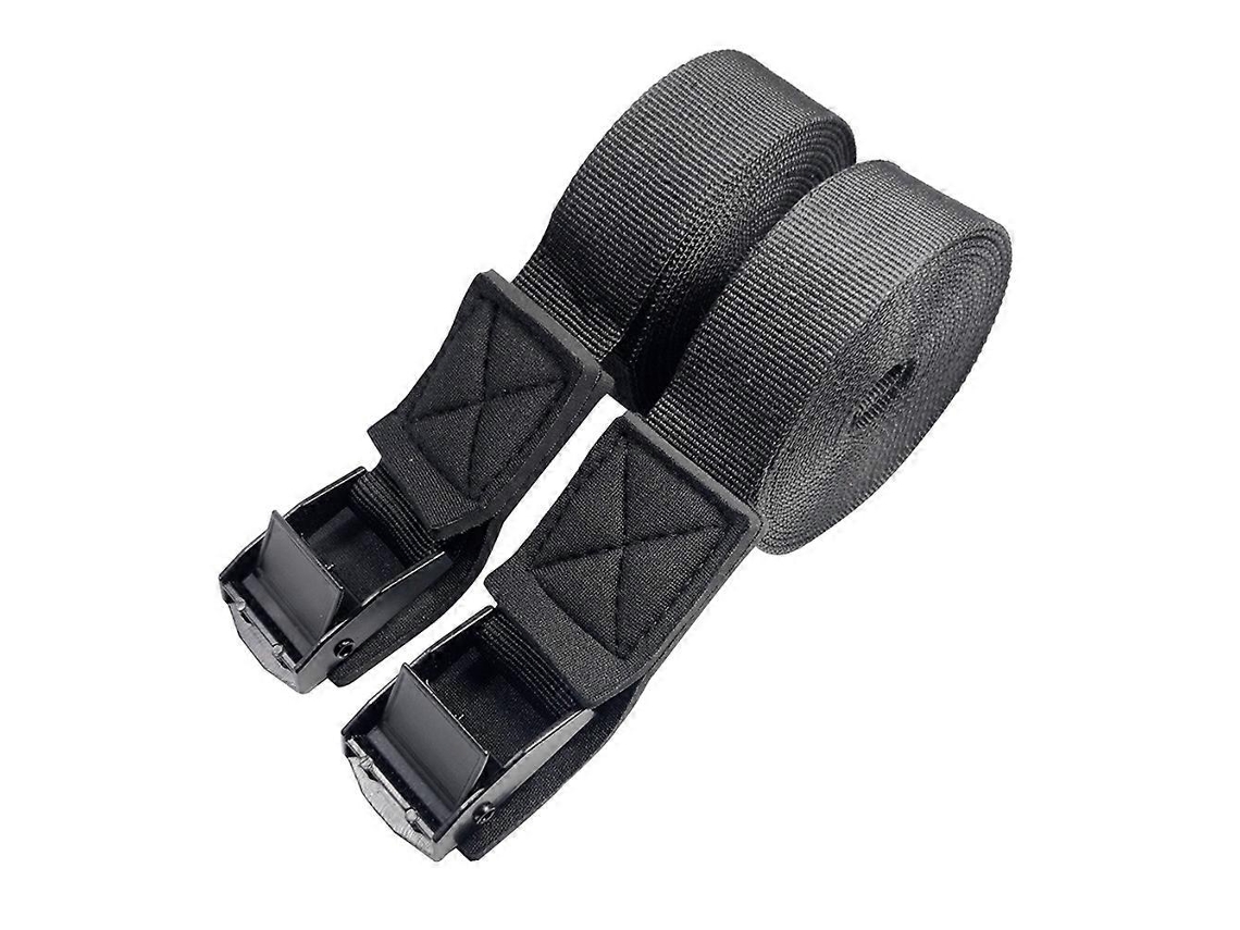 Cinturones De Apriete Con Hebilla De Camara Para Kayak Canoa Tabla De Surf Y Carga En Techo De Coche 1 Par 300x2,5cm Negro