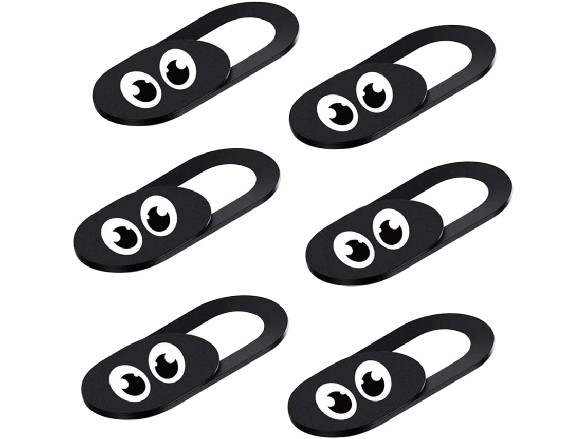 Juego De 6 Tapas Para Cámara De Portátil/tableta, Abs Negro, Protectoras