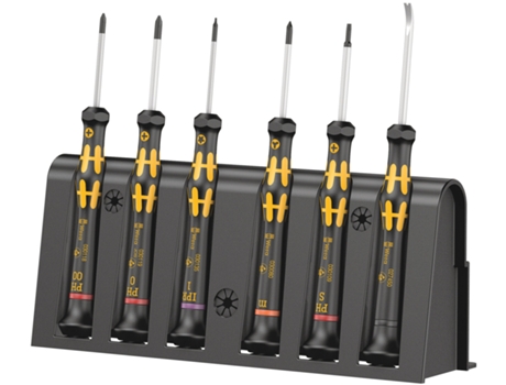 Juego de destornilladores + Bandeja Kraftform Micro 6 ESD Mobile Phone Repair Set 1 WERA 05030182001