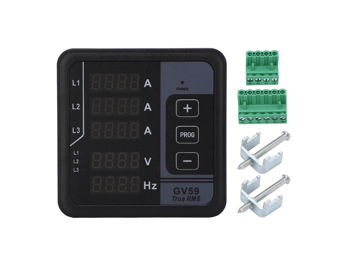 Tester Monitor Voltímetro Corriente Frecuencia 165-265v Para Generador Trifásico
