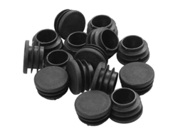 Tapón Redondo De Plástico Para Patas De Sillas/mesas, 22 Mm De Diámetro, 24 Unidades, Color Negro.