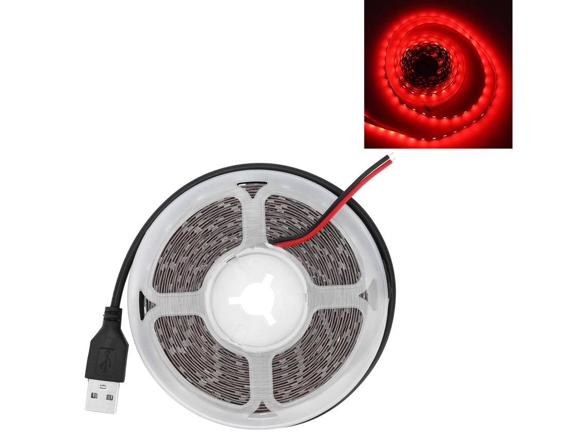 LED RGBW flexible de bajo voltaje 5V de BJ-Tira para decoración de interiores e iluminación de gabinetes de computadora (luz roja)