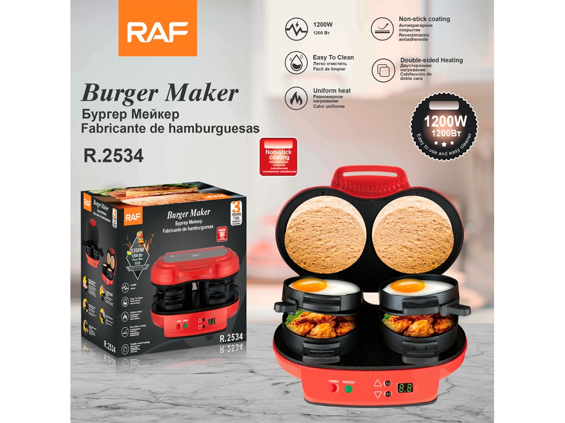 Sandwichera estándar europea, parrilla doméstica, plancha eléctrica, máquina de desayuno, máquina para carnes, tostadora, máquina para hamburguesas Mdug
