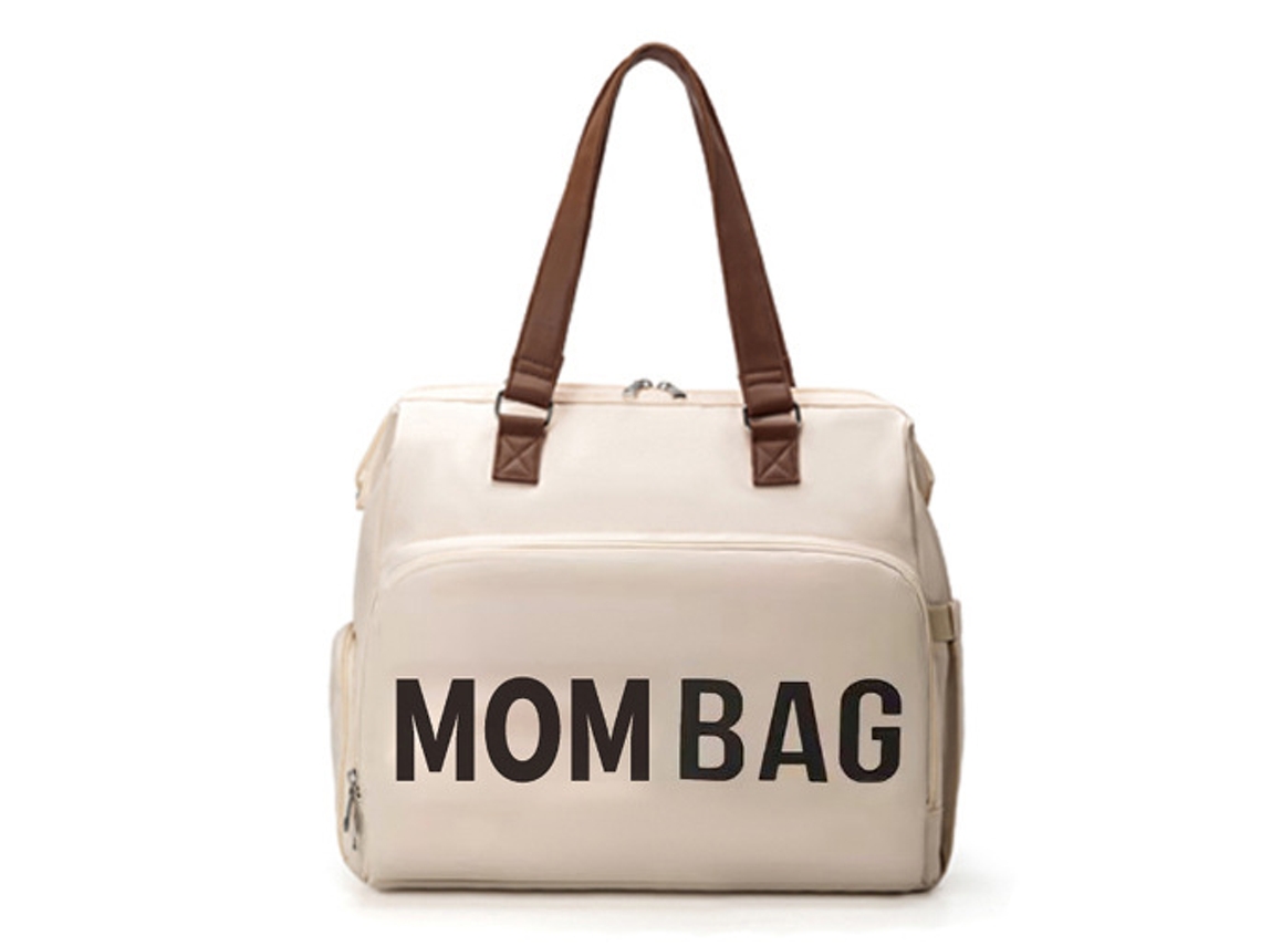 Bolso bandolera impermeable y ligero para maternidad/bebé, ideal para salidas y durante el embarazo. Yunzii en blanco roto.