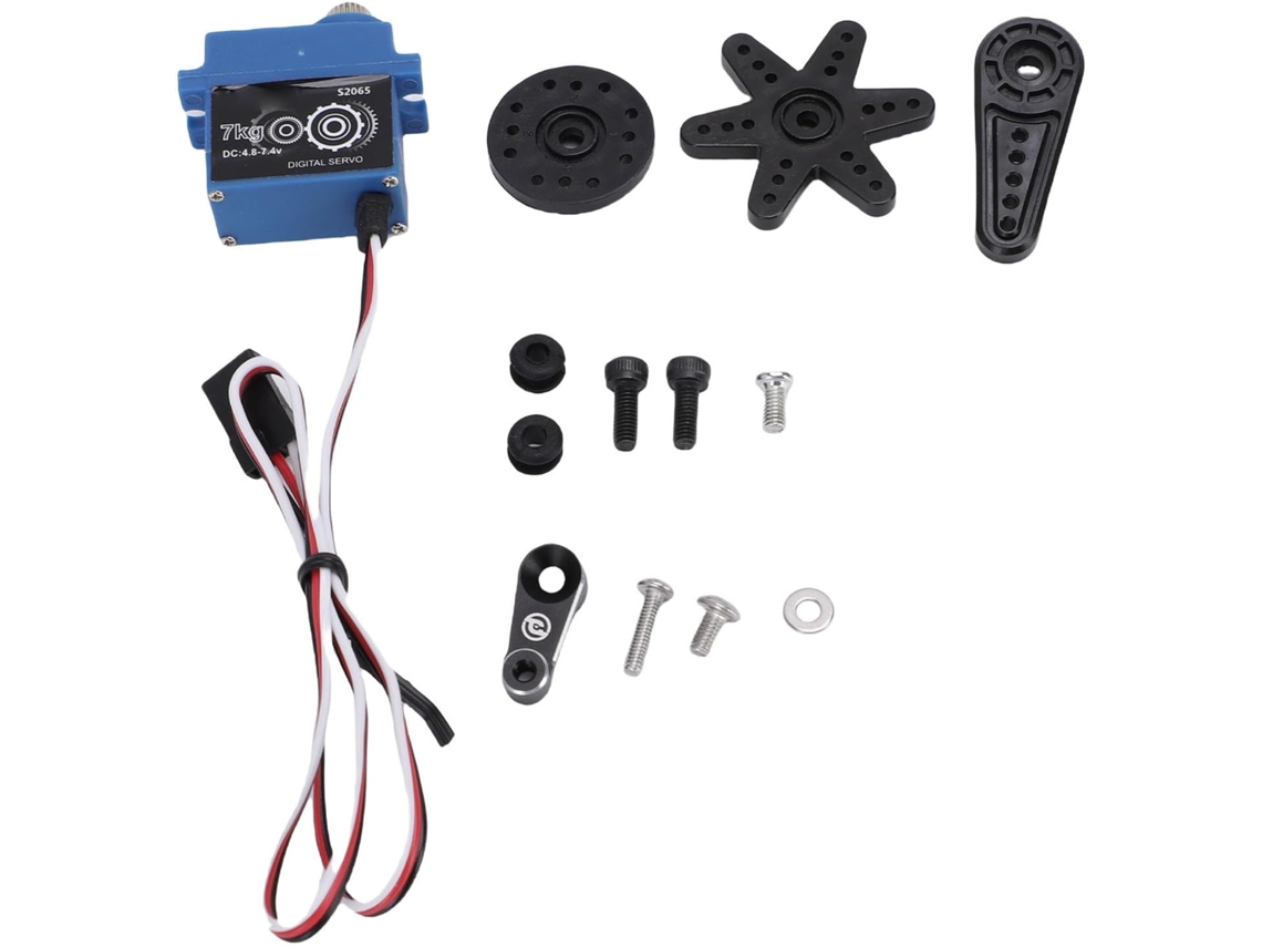 Servo Digital Rc De 7 Kg Con Engranajes Y Brazos Metálicos – Ip66 Aleación De Aluminio Para Vehículos Oruga