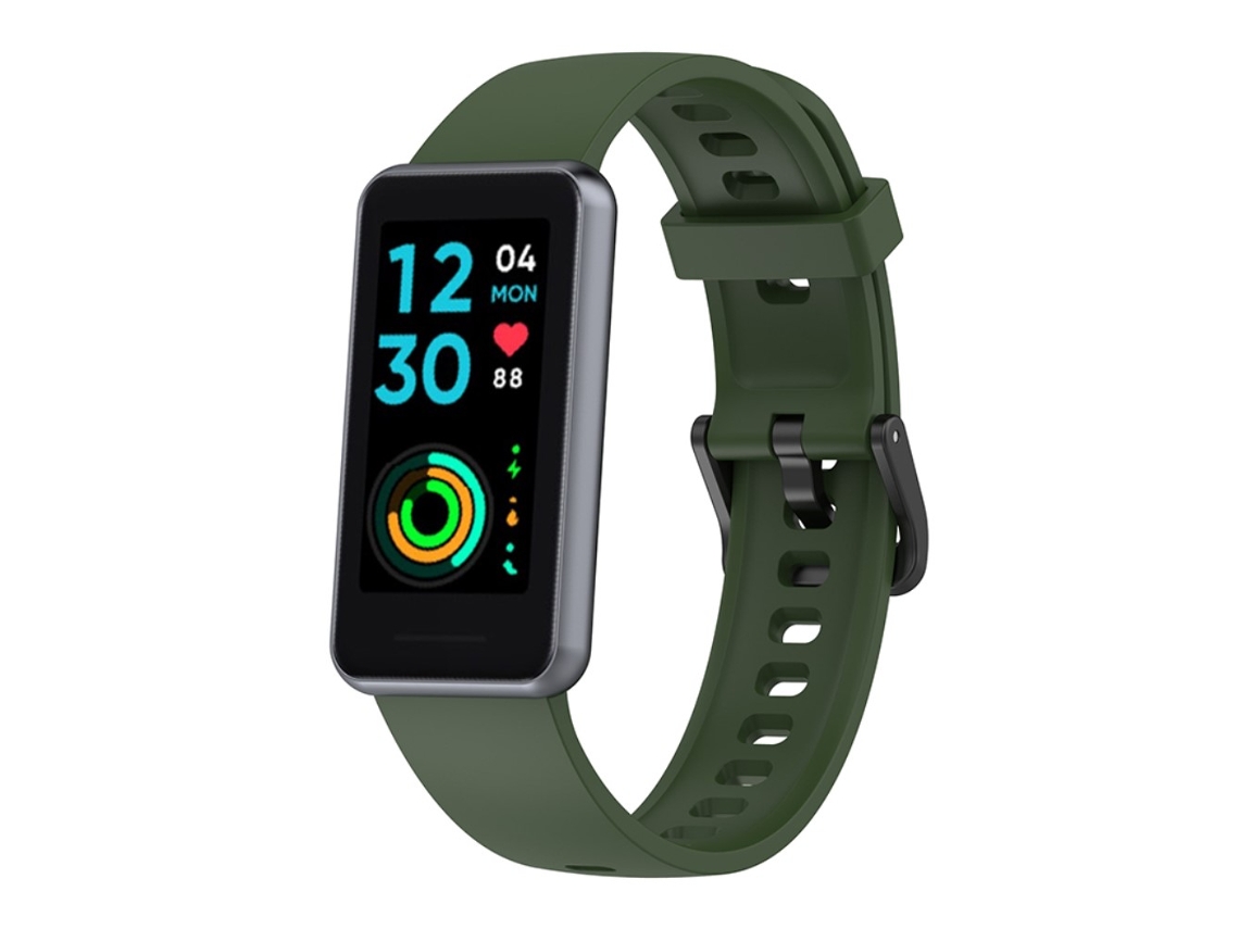 Correa de Silicona ajustable hebilla para Realme Band 2 - verde intenso