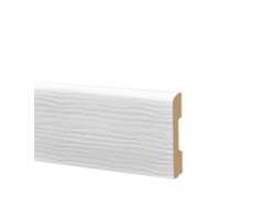 Rodapié Bc Cepillado En Polímeros Hi-Tec Equalwood 68X10Mm Aluminio Blanco Etc. ETERNAL PARQUET Blanco Cepillado