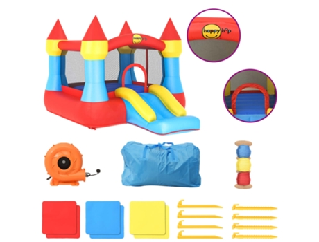 Castillo Hinchable HAPPY HOP Multicolor Tela (264x365x214 cm)