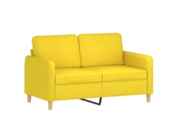 Juego De Sofás Con Cojines 2 Piezas Tela Amarillo Claro