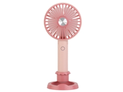 Ventilador De Mano (rosa), 3 Velocidades, Recargable Por Usb, Plegable, Ideal Para Viajes Y Camping.