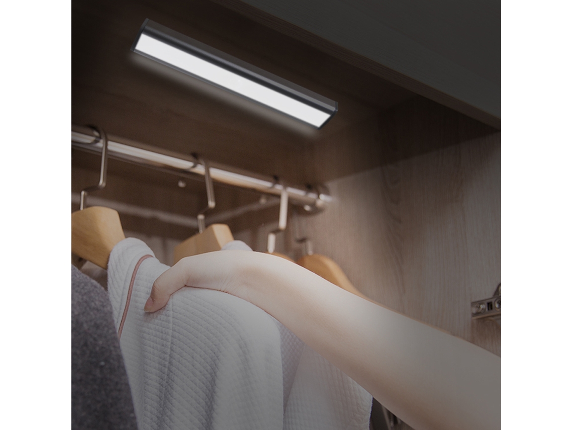 2026-2 Piezas Luces Con Sensor De Movimiento Usb Recargable 20 Led Magnéticas Para Armarios Ropa Cajones Luz Blanca Cálida