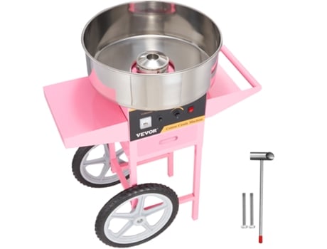 Máquina de algodón de azúcar VEVOR con carrito fabricante de hilo de azúcar 1000W