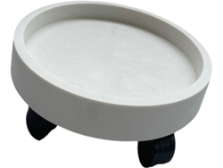 Bandeja Redonda Para Flores Con Ruedas, Soporte Para Macetas Con Ruedas, Sistema De Recogida Y Drenaje De Agua.