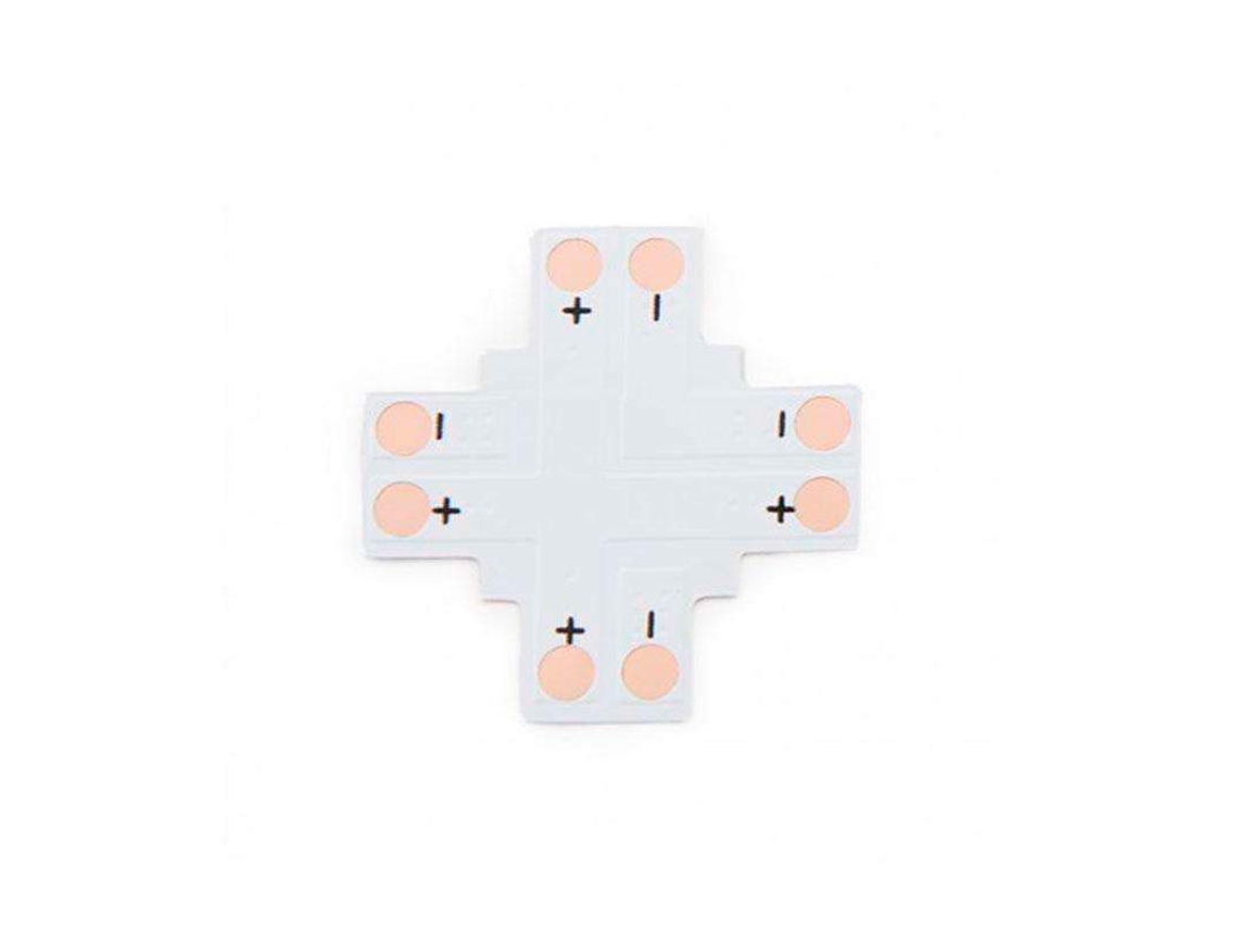 Conector X Para Tiras Monocolor 2 Pin - 10mm LEDBOX