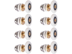 2026rebe-ruedas Para Puerta De Ducha 23mm, 8pcs, Compatibles Con Puertas Deslizantes Y Curvas, Diametro 23mm