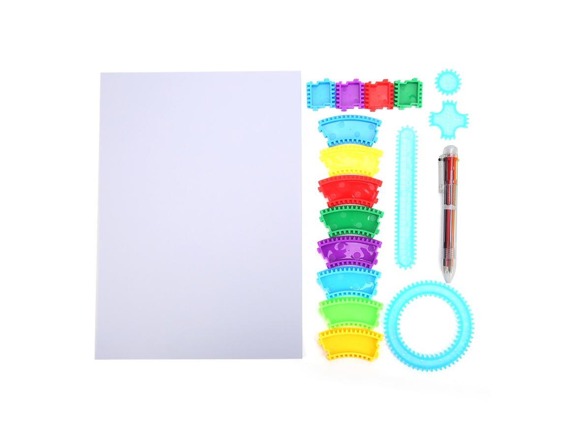 Vlola-set De Reglas Espirales Para Dibujo Con Carril Herramienta De Pintura Artística Para Niños Suministro De Papelería