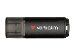 Unidad USB metálica V200 de 64 GB, tipo A, 3.2 Gen 1, color negro, Verbatim (3.1 Gen 1)