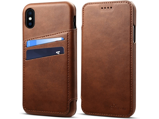 Funda iPhone XS Max WISETONY Suteni-75 Marrón