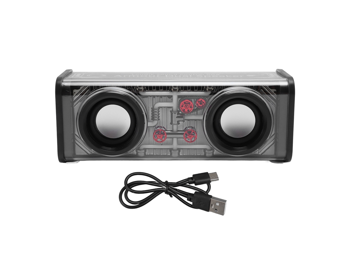 Alto-falante Bluetooth 5.3 Com Luzes Coloridas Subwoofer Portátil Sem Fio Para Casa E Festas Preto
