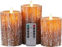 Vela electrónica LED Gokoco con control remoto, simulación de equilibrio, 10 botones y temporizador.