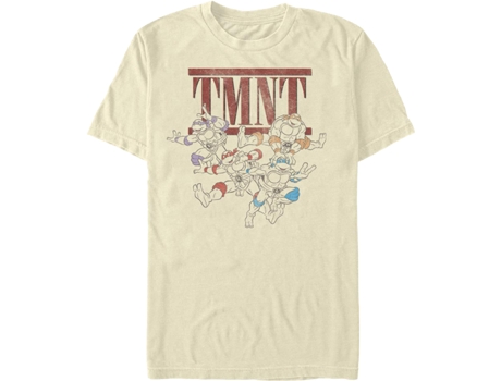 Camisetas Unisex DEEPSTONE Radical Dudes Teenage Mutant Ninja Turtles Crema (S)
