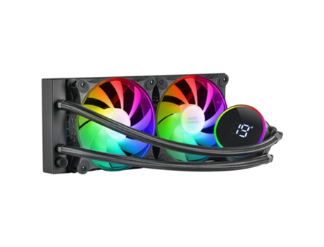 Refrigeración Líquida AIO MARS GAMING ML-LCD240 TDP 500W 2x Ventiladores FDB ARGB 120mm Pantalla LCD Opti-Chamber 3rd Gen Negro