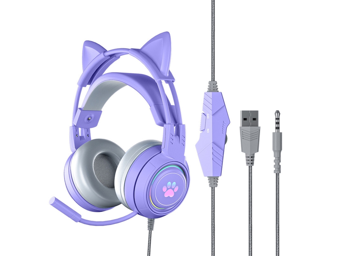 SZSMART X-Ej009 Auriculares con cable (Over-Ear - Micrófono - Cancelación de ruido - Púrpura)
