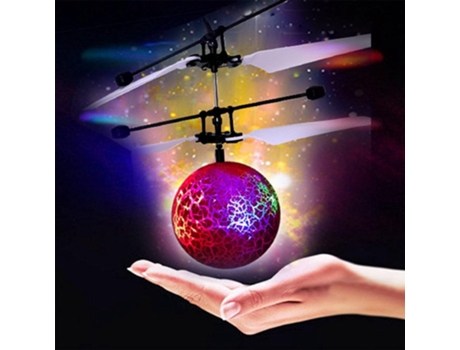 Drone de Inducción Infrarrojo Vuelo Flash Led Iluminación Bola Helicóptero Juguete Rojo