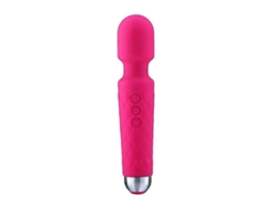 Vibrador de varita, potente masajeador eléctrico personal para mujeres - 20 modos de vibración y 8 velocidades (rosa)