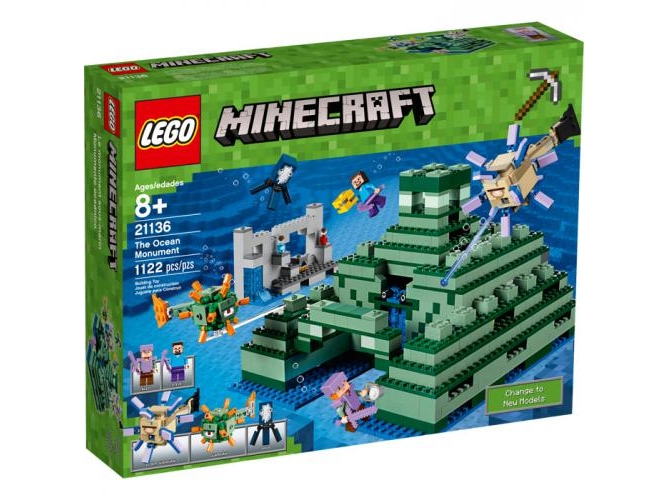 LEGO Minecraft: Monumento al Océano - 21136 (Edad Mínima: 8 - 1122 Piezas)