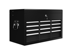 Caja De Herramientas De 6 Cajones Con Cerradura Y Tirador, Acero Negro, 60x26x34cm