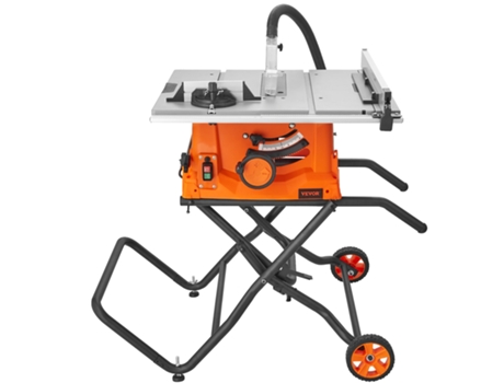 Sierra de mesa de 10 pulgadas con cortadora eléctrica de soporte 4800 RPM capacidad de rasgado de 25 pulgadas VEVOR