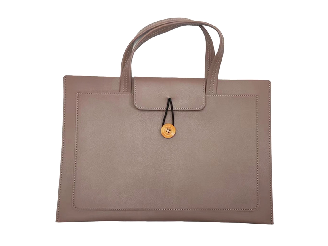Bolso Tote De Portátil De Cuero Pu Ligero, Maletín De Mano Para Viajes De Negocios