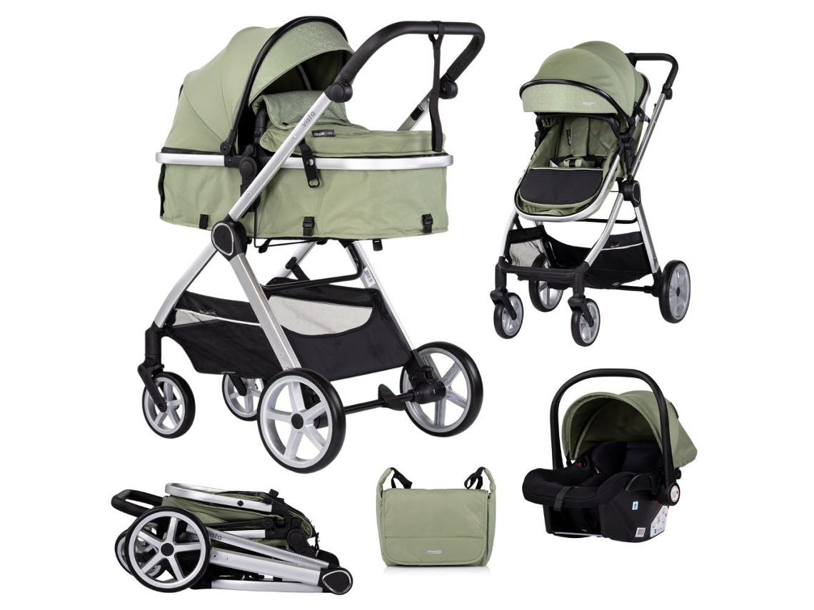 Carrito De Bebé Trío Convertible Vista De Chipolino Hasta 22 Kg - Basil