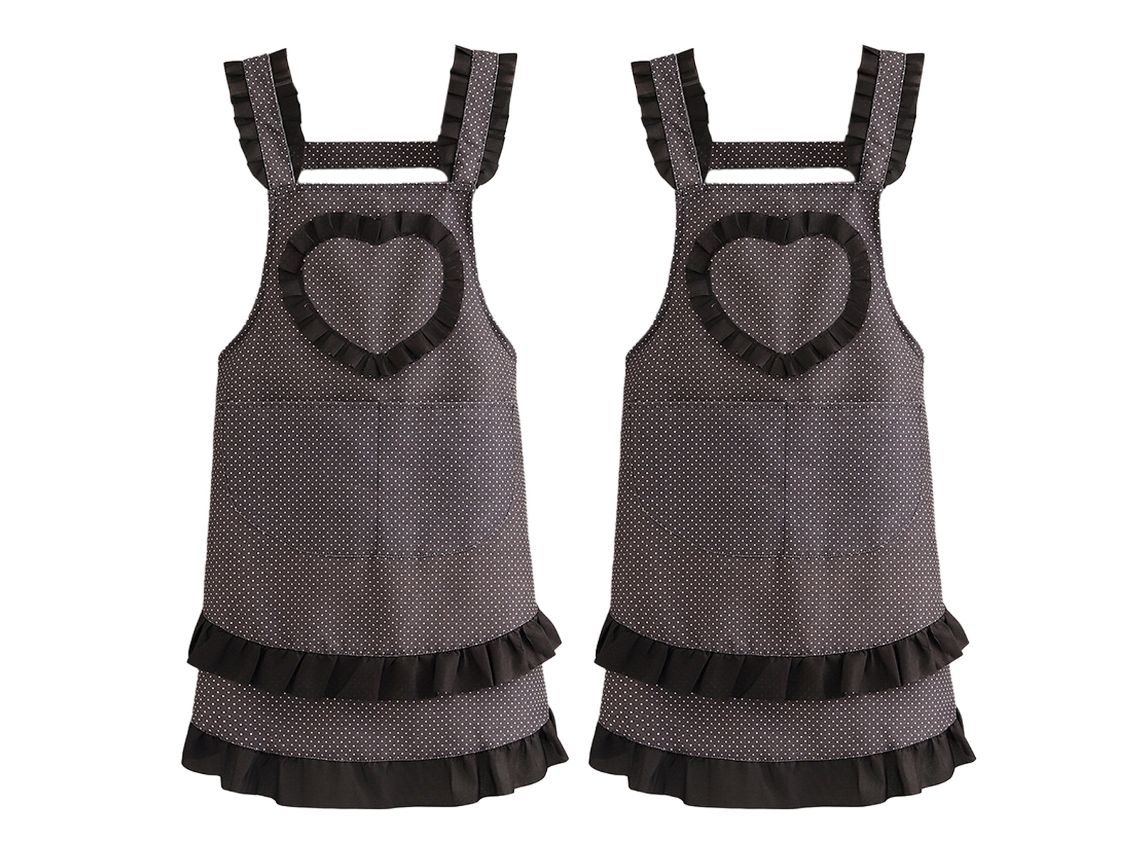 2 Piezas De Delantal De Lona Estilo Coreano Antimanchas, Transpirable Y Resistente Al Desgaste, Para Cocina, Ropa De Trabajo Para Mujer