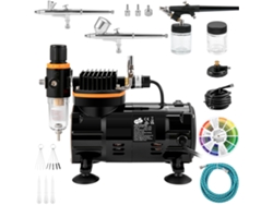 Kit De Aerógrafo Profesional Succebuy, Aerógrafos De Alimentación Por Gravedad De Doble Acción, Sistema De Compresor Para Arte