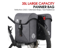Bolsa Doble Para Bicicleta Con Capacidad De 35 Litros, Soporte Grande Para El Asiento Trasero, Accesorio Para Ciclismo - West Biking