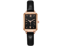 Reloj Vintage Rectangular De Acero Inoxidable Para Mujer