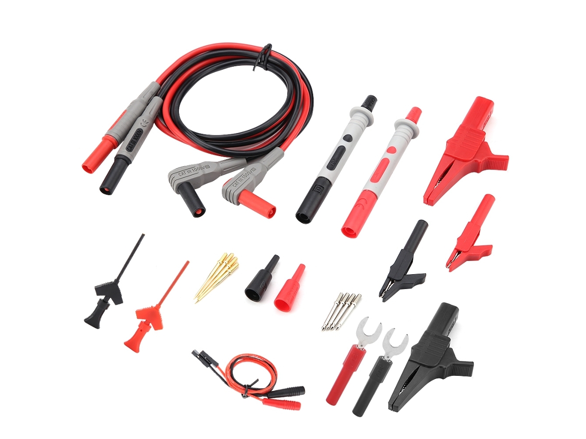 Kit De Cables Para Multímetro Digital P1300d Con Puntas Reemplazables Y Pinzas De Cocodrilo, Cable De Prueba De 1 M.