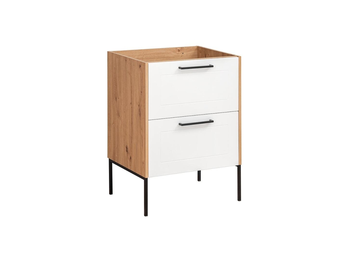 Armario Bajo Lavabos FURNLUX Madera (Beige, Madera Contrachapada - 60X46X61 Cm)