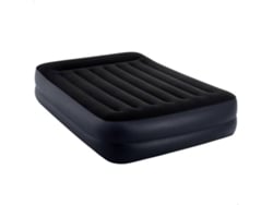 Colchón Inflable Doble INTEX Dura-Beam con Apoyo de Almohada y Bomba 220-240V (152x203 cm)